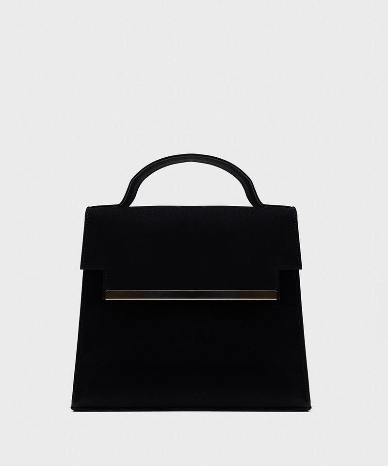 Black Top Handle Bag