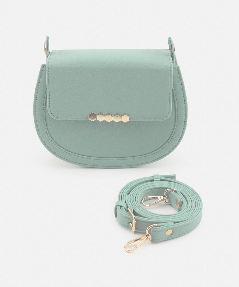 Faux Leather Crossbody Bag