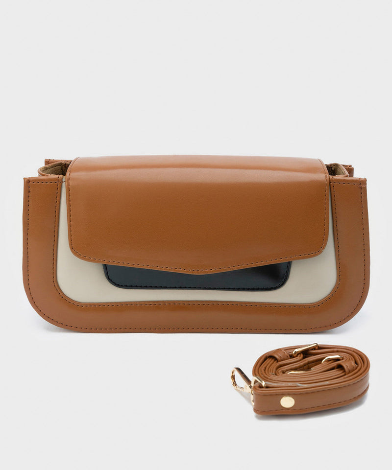 Faux Leather Shoulder Bag