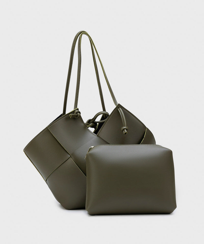 Faux Leather Tote Bag