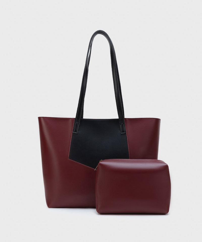 Faux Leather Tote Bag