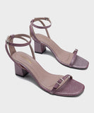 Ankle-Strap Block Heels