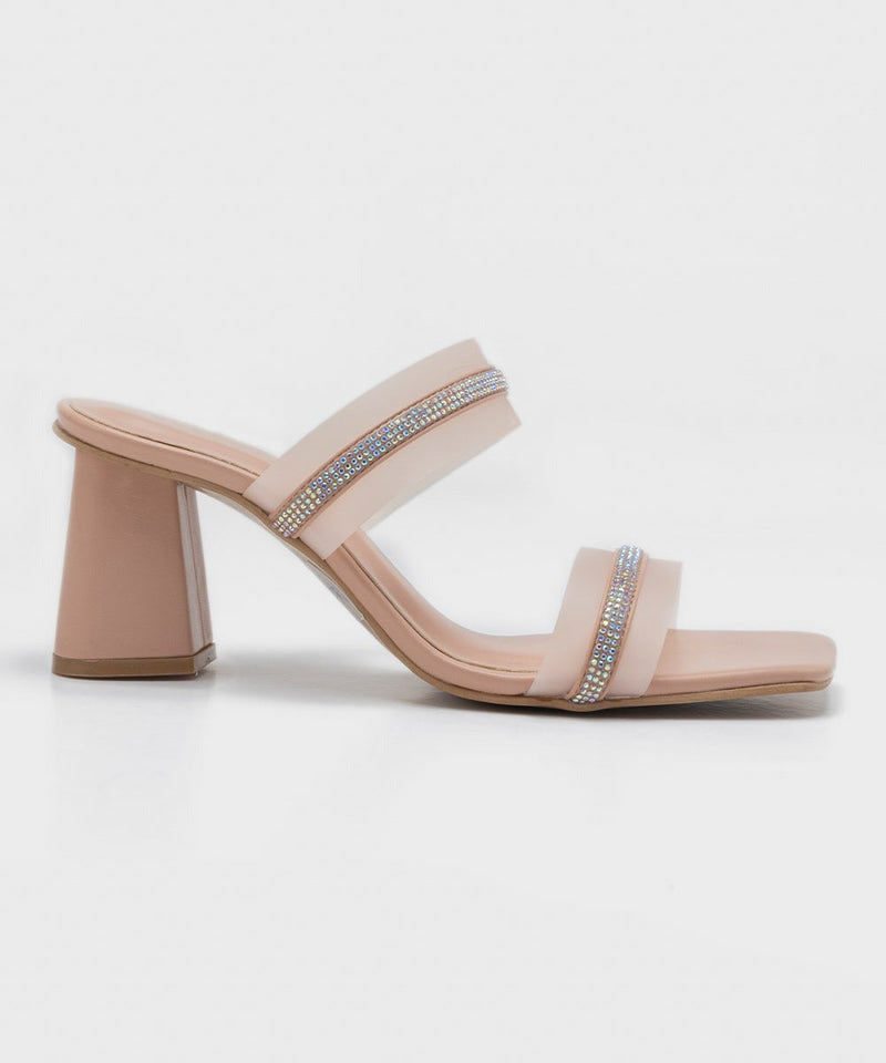 Embellished Block Heels