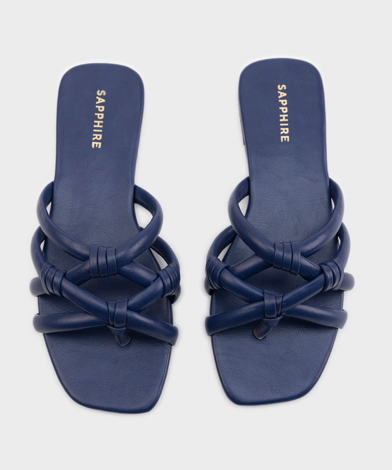 Square Toe Flats with Knot Detail