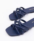 Square Toe Flats with Knot Detail