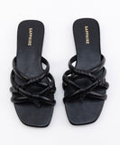 Square Toe Flats with Knot Detail