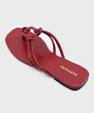 Square Toe Flats with Knot Detail