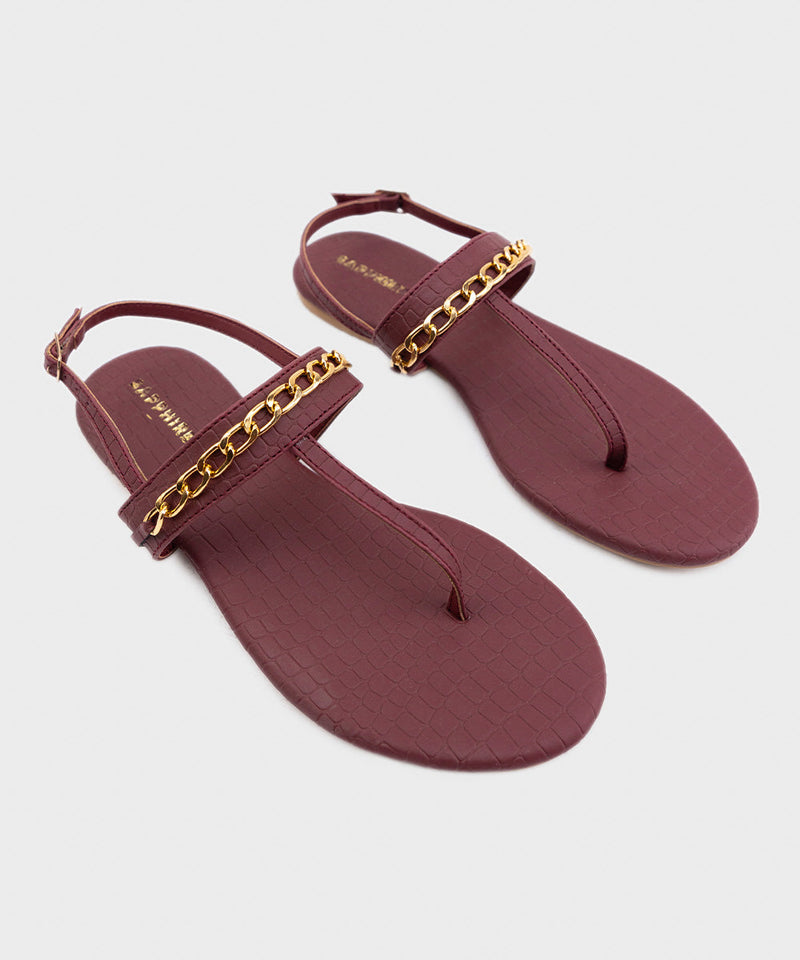 Sandals with Chain Detail