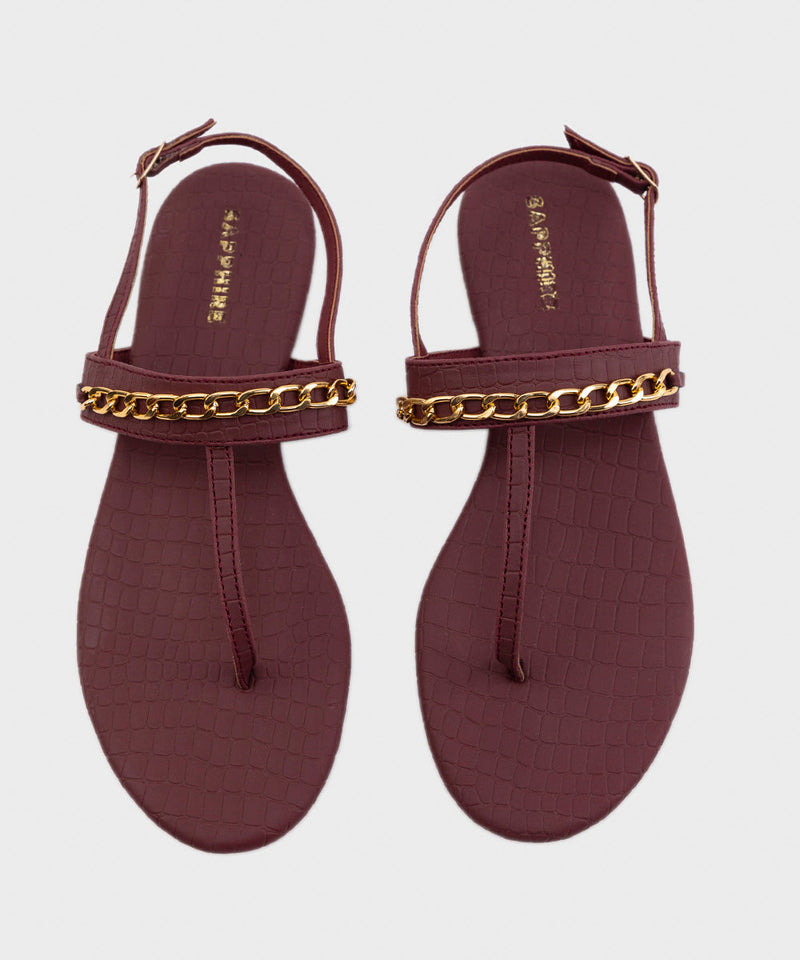 Sandals with Chain Detail