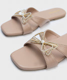 Embellished Square-toe Flats