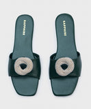 Embellished Square-toe Flats