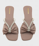 Embellished Faux Leather Flats