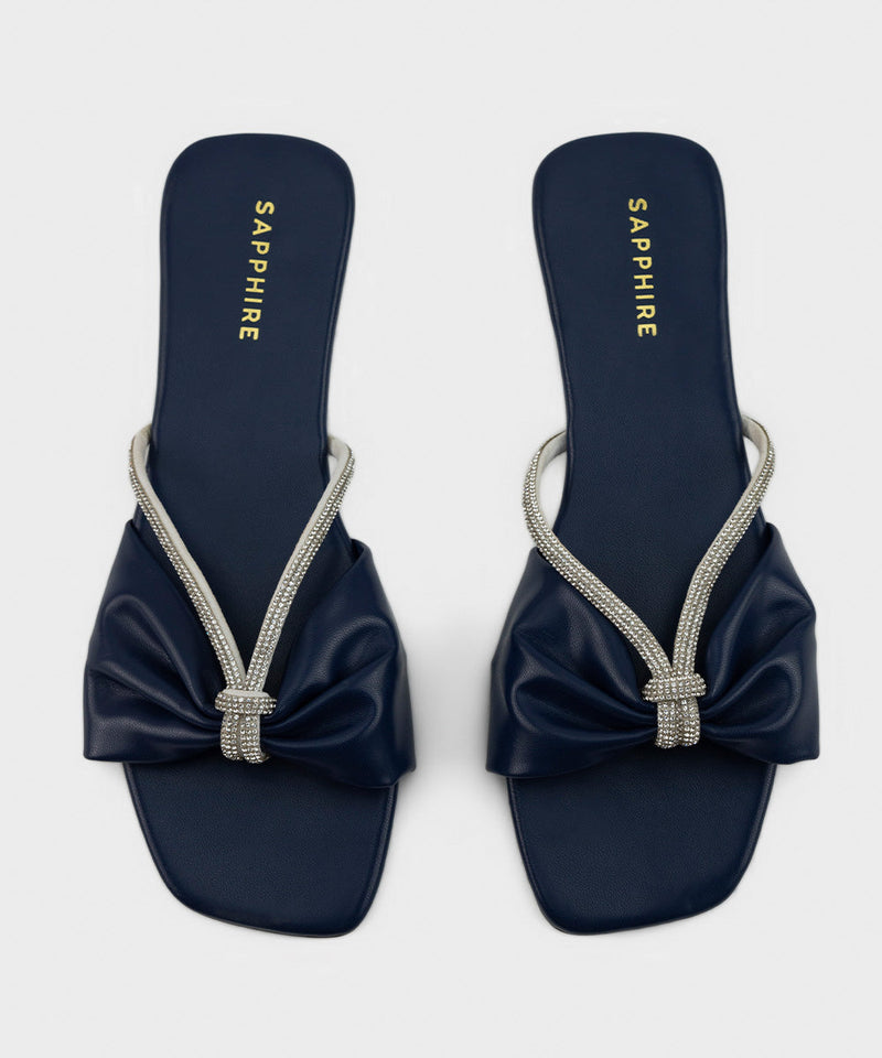 Embellished Faux Leather Flats