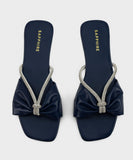 Embellished Faux Leather Flats