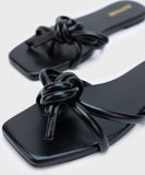 Strappy Square Toe Flats