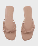 Square Toe Flats with Knot Detail