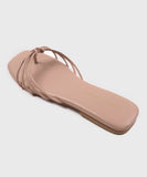 Square Toe Flats with Knot Detail