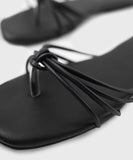 Square Toe Flats with Knot Detail