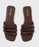 Square Toe Flats with Knot Detail