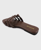 Square Toe Flats with Knot Detail