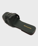 Square Toe Flats with Knot Detail