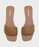 Square Toe Flats with Weave Detail