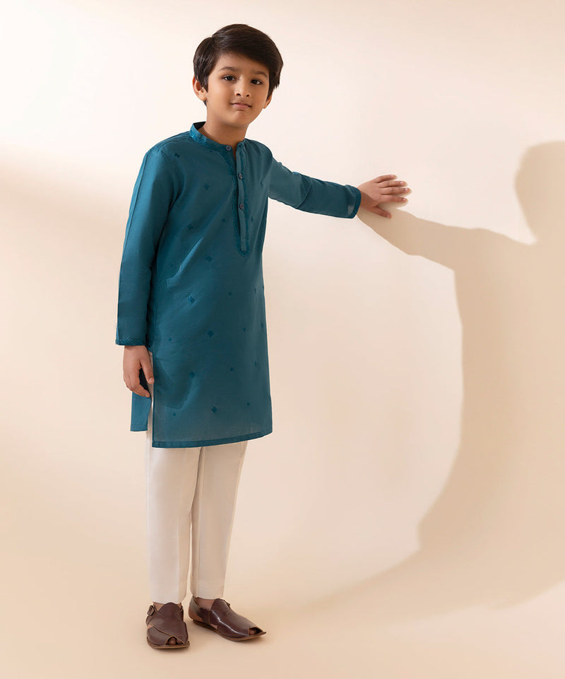 Embroidered Cambric Kurta