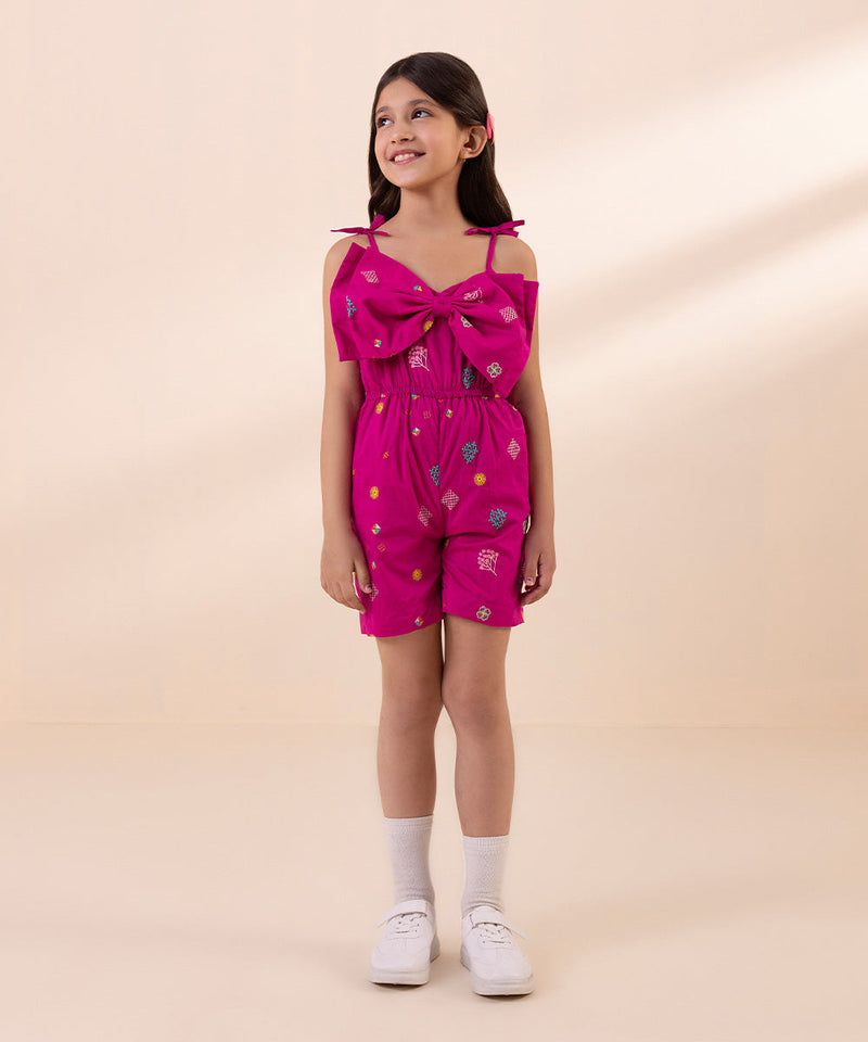 Embroidered Cambric Jumpsuit