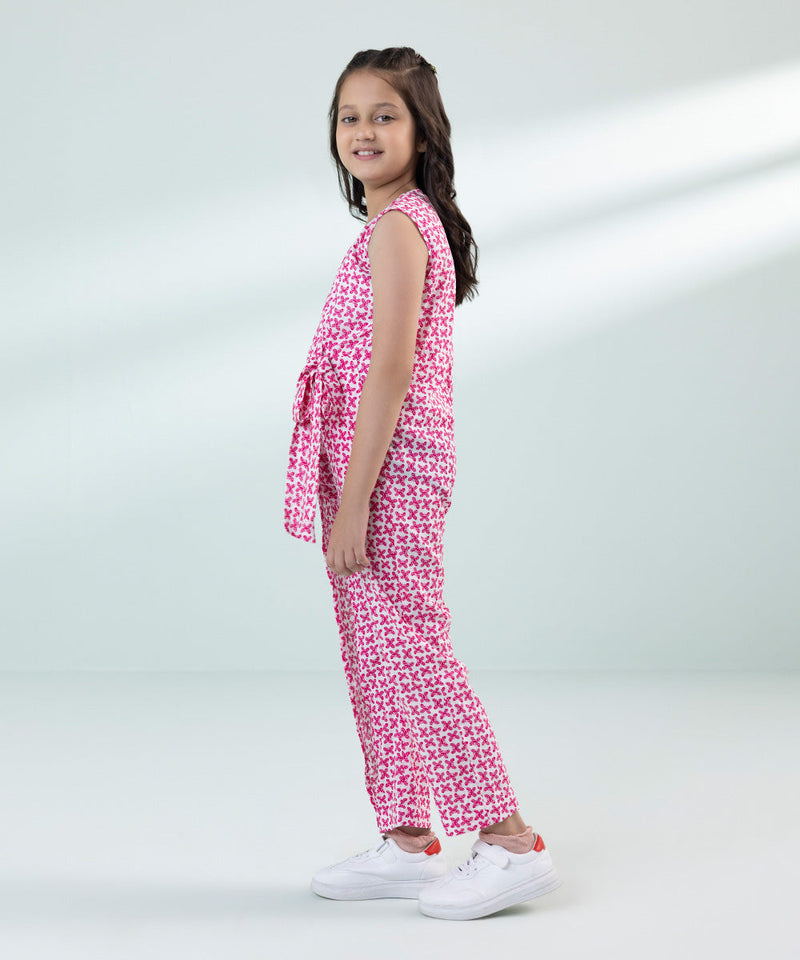 Printed Linen Jumpsuit