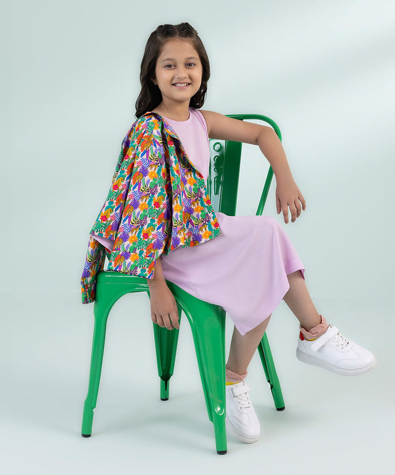 Printed Dress with Jacket