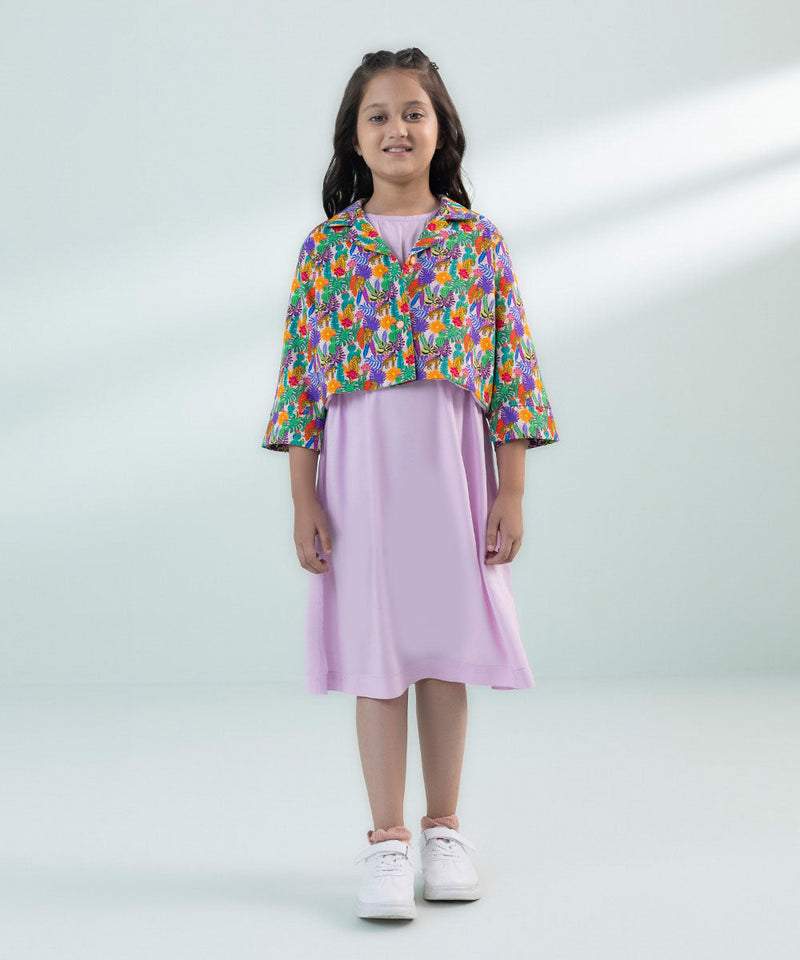 Printed Dress with Jacket