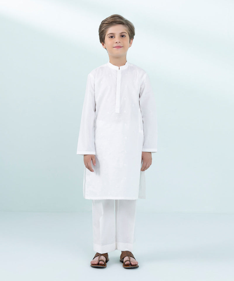 Embroidered Dobby Kurta