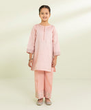 2 Piece - Embroidered Cotton Net Suit