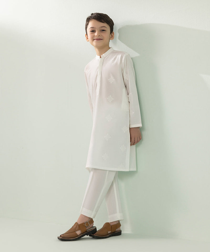 Embroidered Cotton Suit