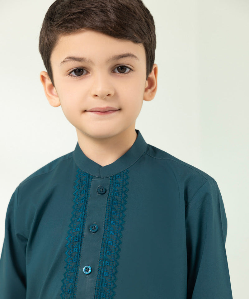 Embroidered Cotton Suit