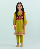 3 Piece - Embroidered Raw Silk Suit