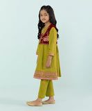 3 Piece - Embroidered Raw Silk Suit