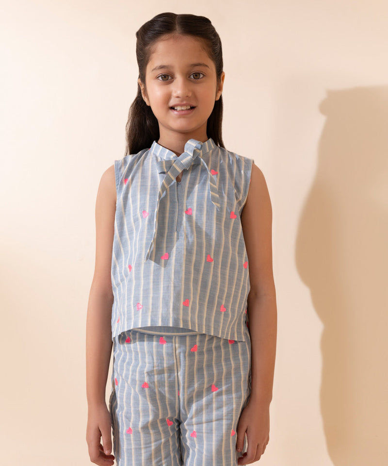 2 Piece - Embroidered Yarn Dyed Set