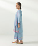 2 Piece - Embroidered Cotton Satin Suit