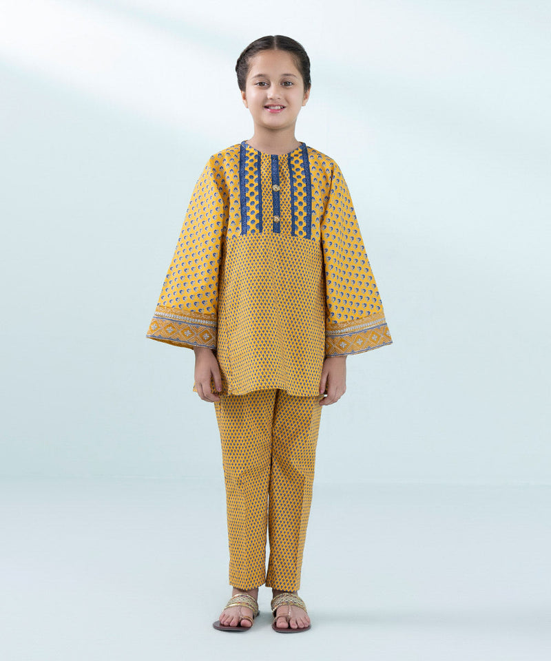 2 Piece - Embroidered Cambric Suit