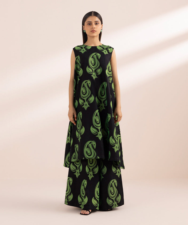 Flared Jacquard Shirt