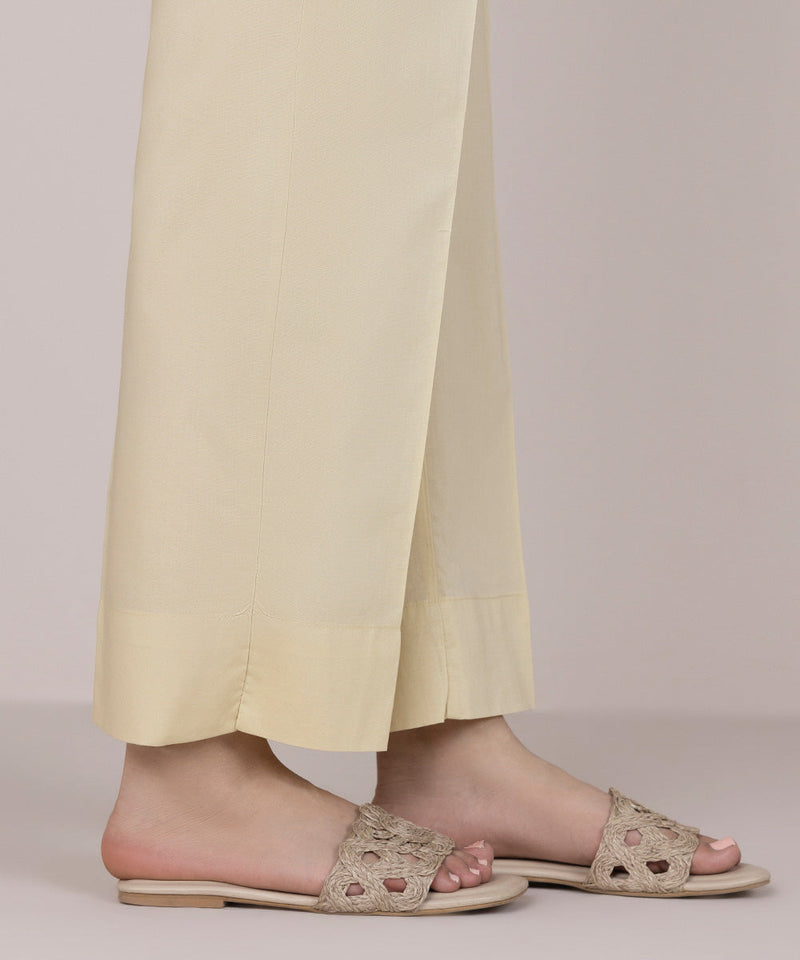 Solid Cambric Straight Pants