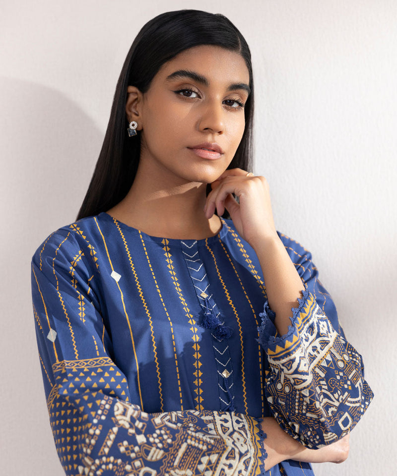 Block Printed Lawn Shirt
