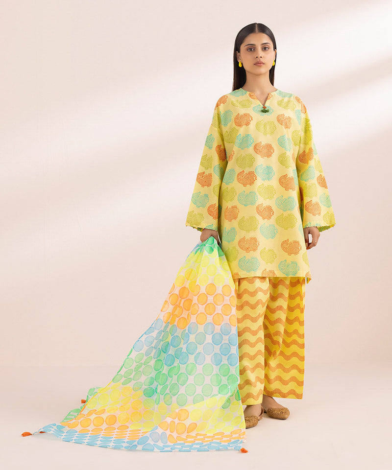 Printed Net Dupatta