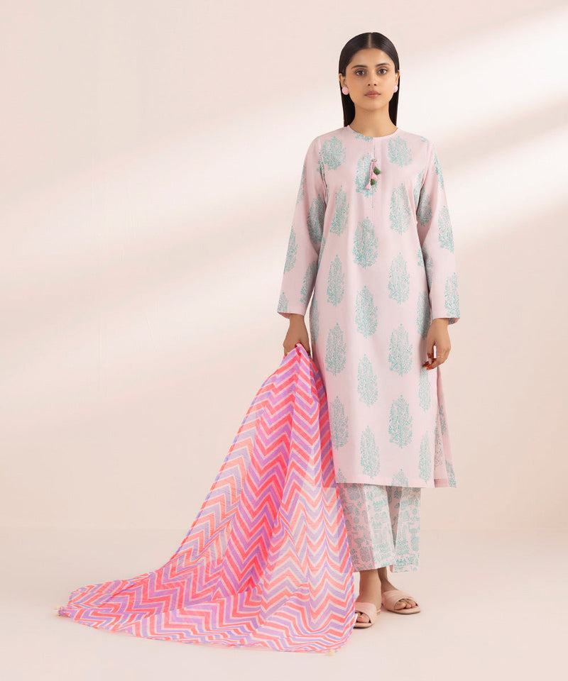 Printed Net Dupatta