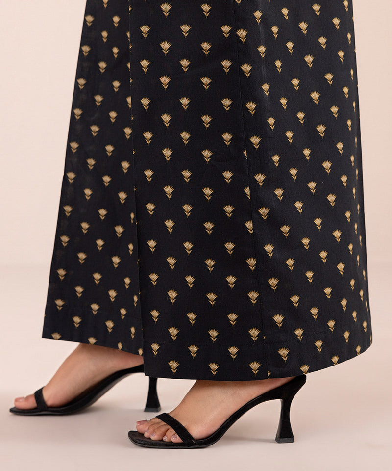 Printed Cambric Flared Pants