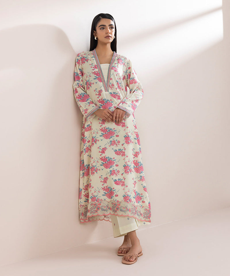 Embroidered Arabic Lawn Shirt