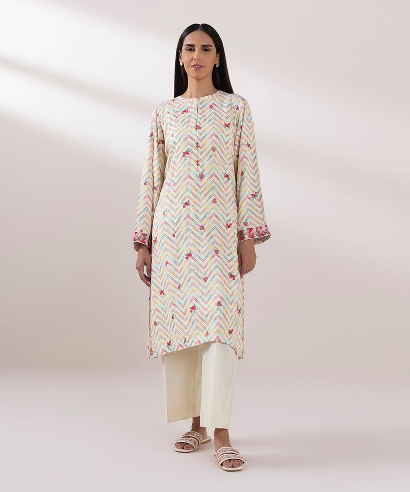 Embroidered Arabic Lawn Shirt