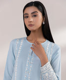 Embroidered Dobby Flared Shirt