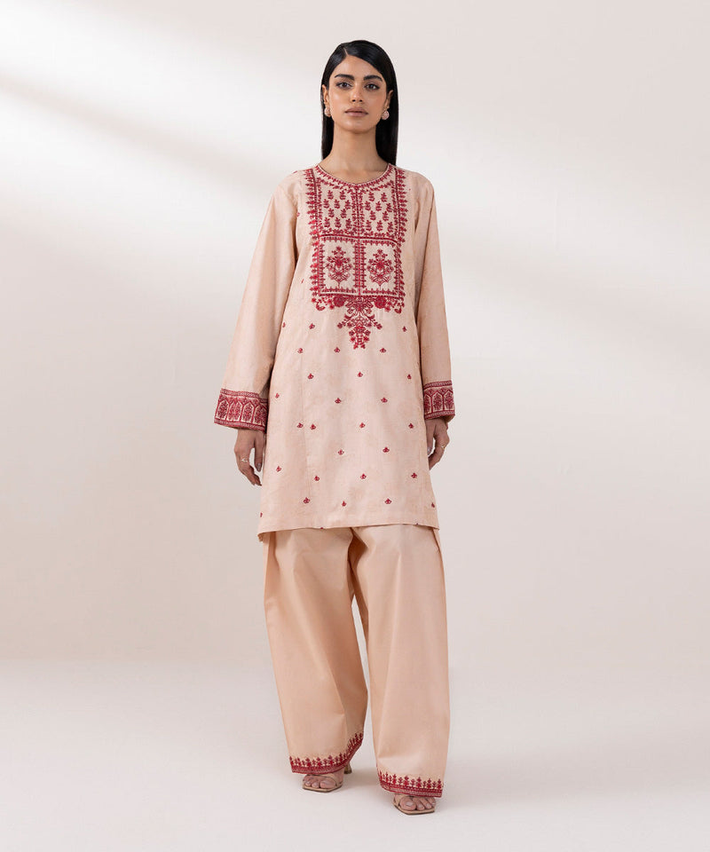 Embroidered Cotton Jacquard Shirt